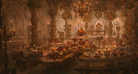 [/r/ImaginaryInteriors] Fantasy Banquet Hall by Natcha Ngamtweerat : r ...