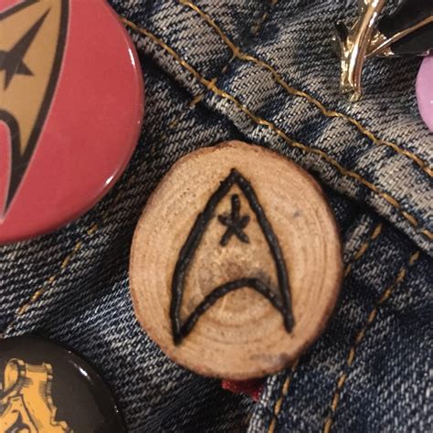 Star Trek Wooden Pin/badge | Etsy