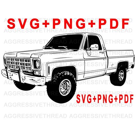 Square Body Chevy Truck Digital Download Vector SVG Png - Etsy in 2023 | Black and white drawing ...