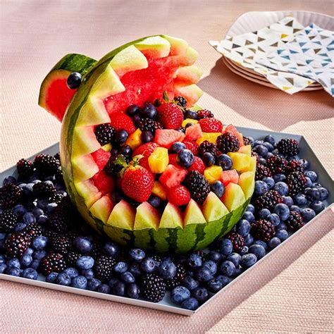 Shark Watermelon Fruit Bowl Recipe - EatingWell