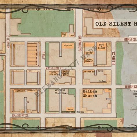 Silent Hill Old Town Game Map Poster - Etsy