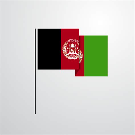 Afghanistan waving Flag design vector 14299415 Vector Art at Vecteezy