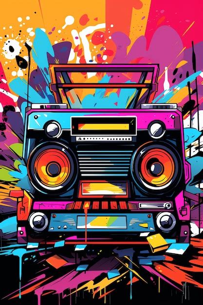 Premium Photo | Hip Hop Graffiti 90s retro background