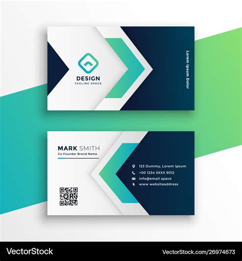 Corporate business card layout design template Vector Image