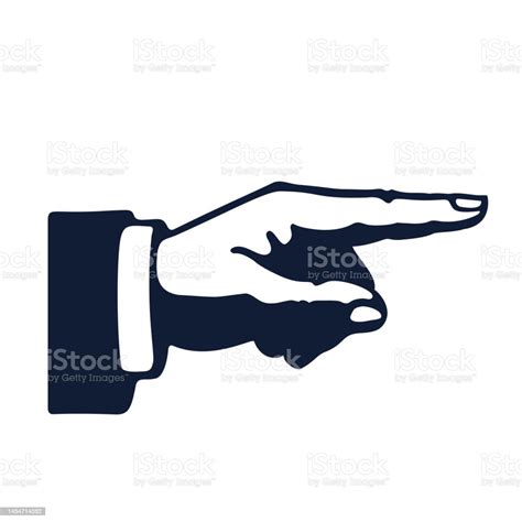 Finger Pointing Right Icon Vector Flat Design Illustrator Stock ...