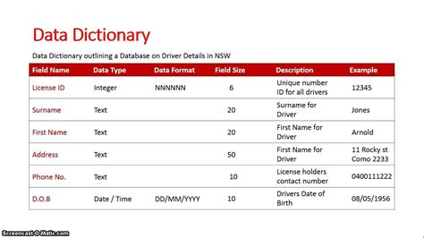 Business Data Dictionary Template – PARAHYENA