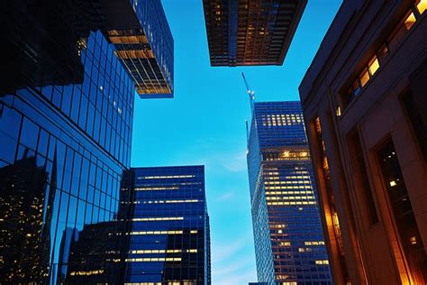 Tall Buildings On The Skyline At Dusk Background, Architecture, High Resolution, City Background ...