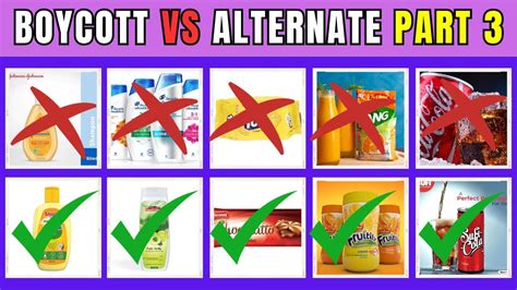 Boycott Israel Products | Alternative Products List | Israel vs Palestine| boycott vs ...