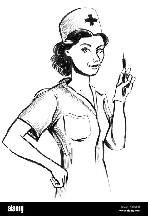 Update more than 79 sketch of a nurse super hot - seven.edu.vn