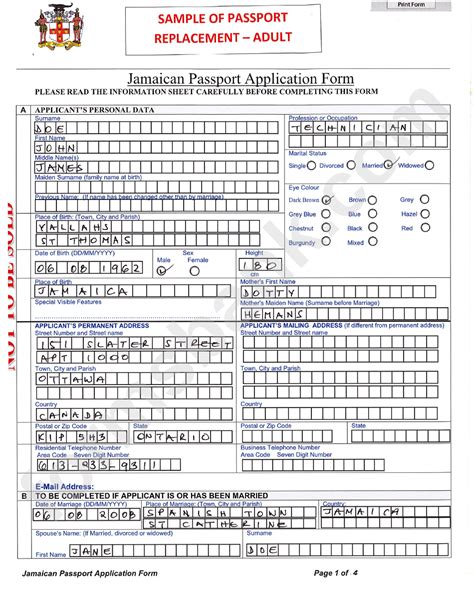 Jamaica passport application - pagtoolbox