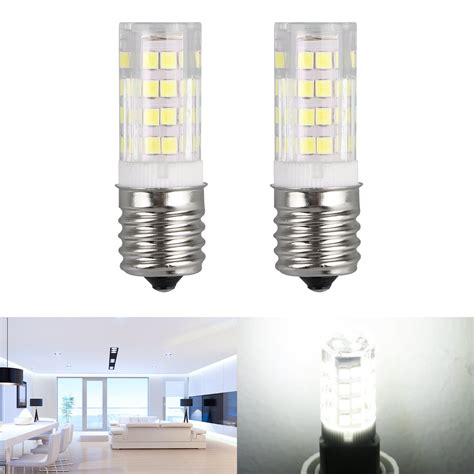 4/2Pcs White Dimmable E17 LED Bulb Microwave Oven Appliance Light Bulb Intermediate Base Bulb 4W ...