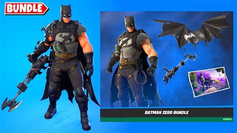 Fortnite BATMAN ZERO BUNDLE Showcase & Gameplay (Armored Batman Skin, Pickaxe, Glider, Emote ...