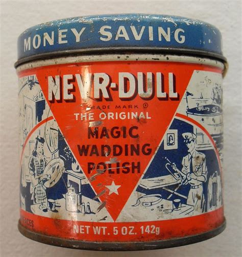 NEVER DULL WADDING POLISH METAL TIN 1950s - a photo on Flickriver