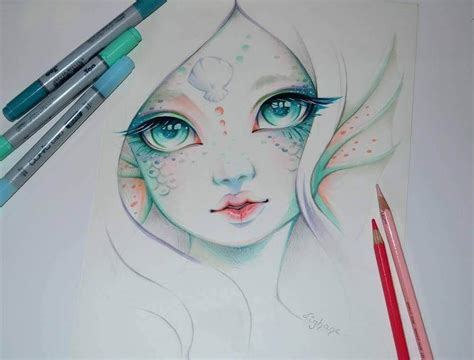 Mermaids. Great Detailing in Fantasy Drawings. Click the image, for ...