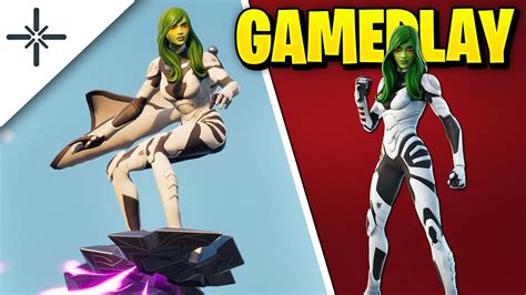 LEAKED GAMORA Fortnite Skin Gameplay (with Glider, Pickaxe...) - YouTube