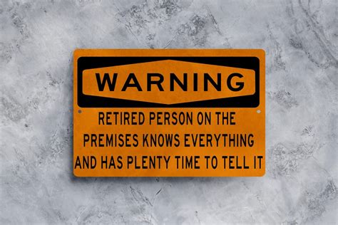 Funny Retirement Warning Sign Perfect Retirement Gift - Etsy