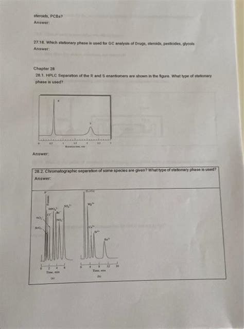 Solved 27.18. Which stationary phase is used for GC analysis | Chegg.com