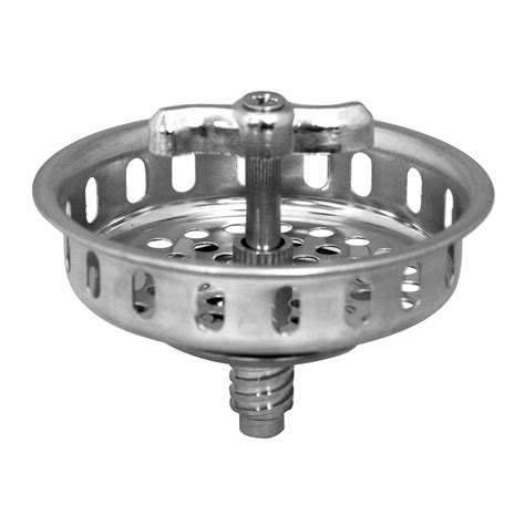 Highcraft Stainless Steel Kitchen Sink Spin and Seal Basket Strainer Replacement for Standard ...