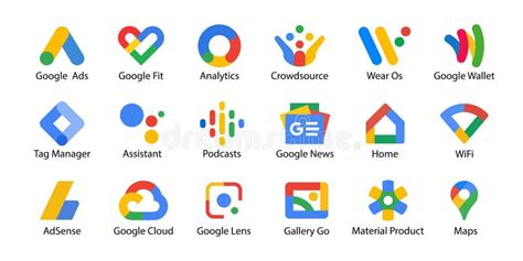 Google LLC. Apps from Google. Official Logotypes of Google Apps ...