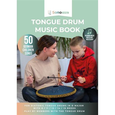 Tongue Drum Music Book - 50 German Children's Songs - For all tongue d