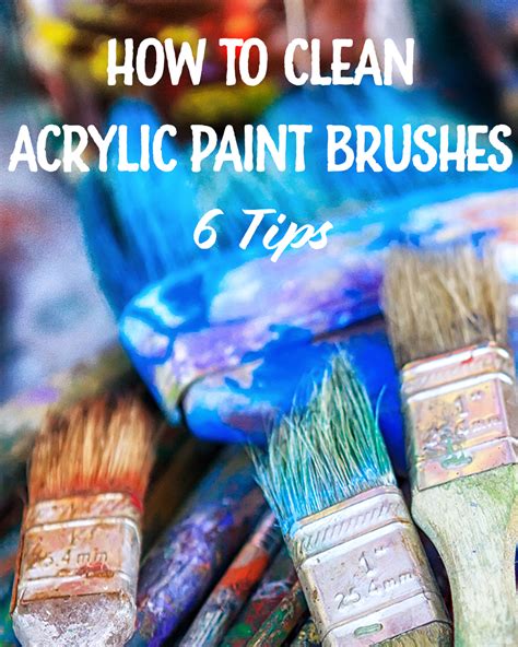 Cleaning Paint Brushes, Acrylic Paint Brushes, Acrylic Artists, Acrylic Painting For Beginners ...