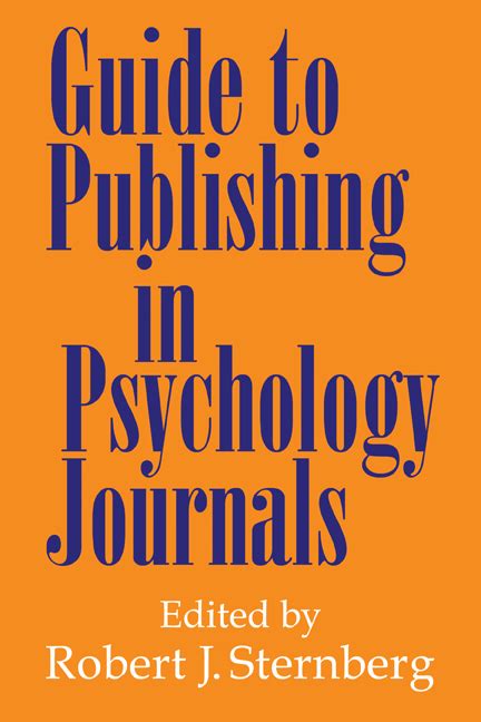 Guide to Publishing in Psychology Journals