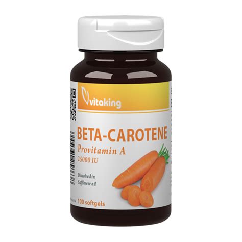 Beta-Carotene Provitamin A – 25000IU (100 softgels) – Vitaking