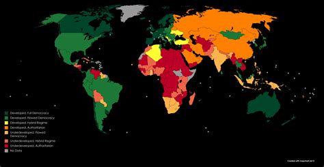 "Development Map Of The World" Using HDI & Democracy Index Statistics ...