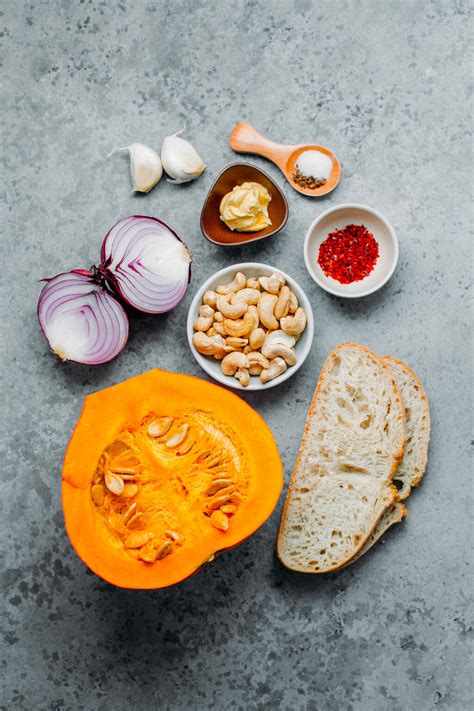 Easy Pumpkin Soup with Spicy Croutons - Full of Plants