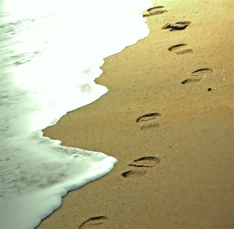 where does these footsteps lead to ? | Shot in marina beach … | Flickr