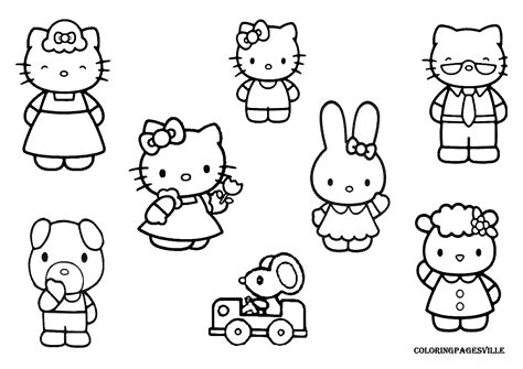 Hello Kitty Coloring Pages