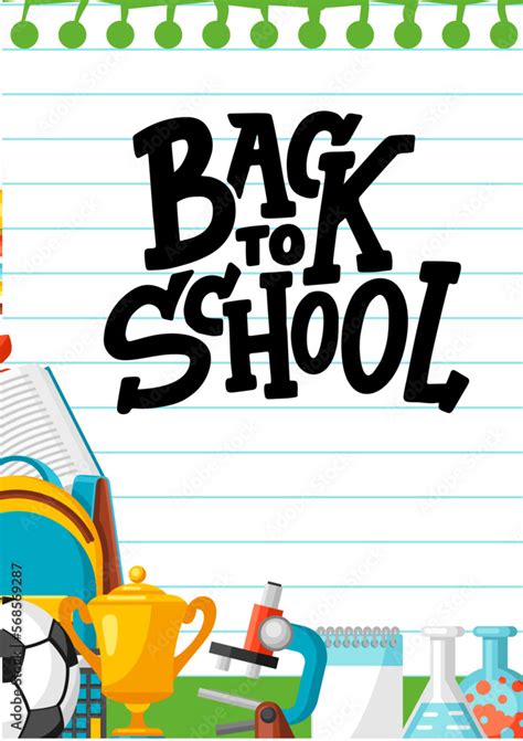 Back to school poster vector design Stock Vector | Adobe Stock