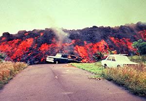 Volcano picture glossary : aa-aa lava