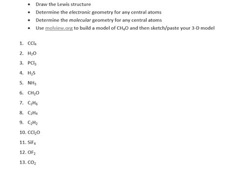 SOLVED: Draw the Lewis structure. Determine the electronic geometry for ...