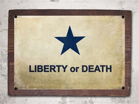 Vintage Liberty or Death Flag mounted print