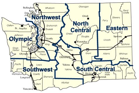 Six climate zones of Washington state [Source: http://www.wsdot.wa.gov] | Download Scientific ...