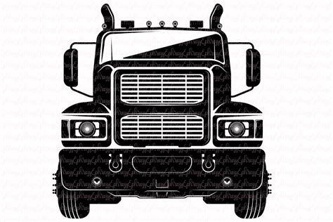 Semi Truck Logo SVG