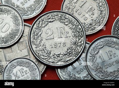 Coins of Switzerland. Swiss two franc coin Stock Photo - Alamy