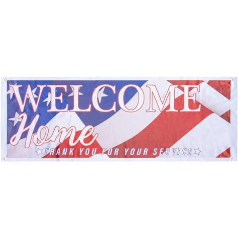 Welcome Home Deployment Banner US Flag Decoration for Military Soldier 62 x 22, PACK - Fred Meyer