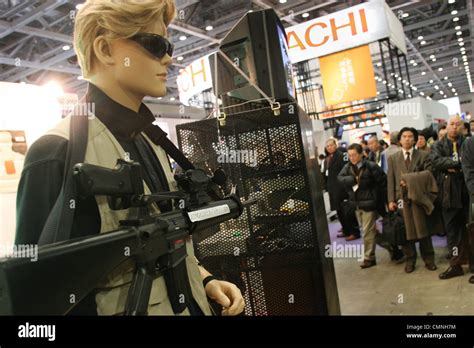 Security personnel uniforms and clothing on display at 'Security Show' in Tokyo, Japan Stock ...