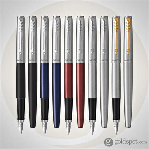 Parker Jotter Fountain Pen in Stainless Steel with Gold Trim - Medium – Goldspot Pens