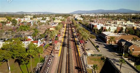 Aerial View Of Train Station In Fullerton Stock video footage | 10777744