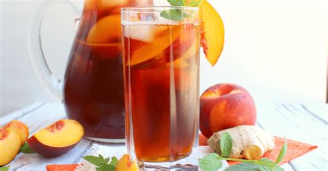 Ginger Peach Tea | The Best Homemade Peach Iced Tea Recipe!