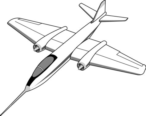 Free Jet Black And White Clipart, Download Free Jet Black And White ...