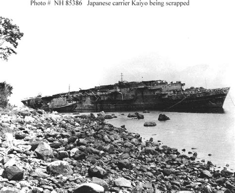 1946 scrapping of IJN carrier Kaiyo Naval, Pearl Harbour Attack, Navy ...