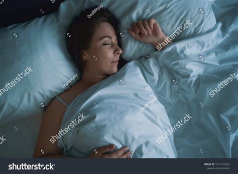 Young Beautiful Girl Woman Sleeping Alone Stock Photo 1511415923 ...