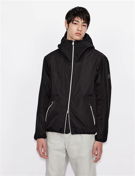 Solid Zip-Front Padded Windbreaker with Hood