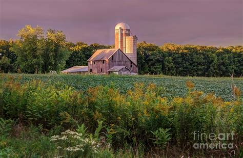 Barn And Two Silos Photograph by Lowell Stevens - Fine Art America