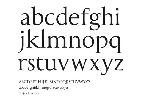 TRAJAN lowercase :: Behance