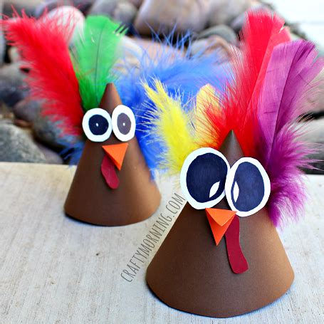 Turkey Cone Craft for Kids to Make (Party Hat Idea) - Crafty Morning